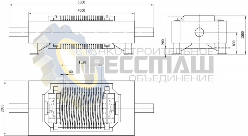 Купить Гидравлический пресс горизонтальный П67-300Ф для изготовления гнутой фанеры с двухсторонним сжатием